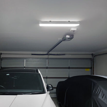 20W LED Microwave Sensor Ceiling Batten Light Fitting 2 feet Remote Control 6500k - Energy Light Bulbs - Free delivery on all orders