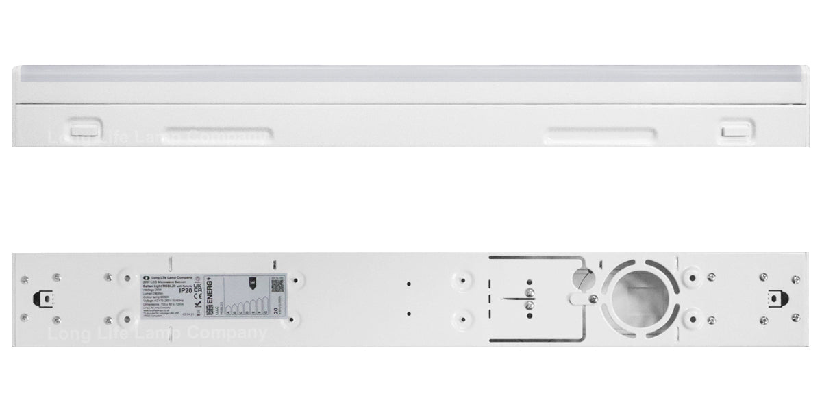 20W LED Microwave Sensor Ceiling Batten Light Fitting 2 feet Remote Control 6500k - Energy Light Bulbs - Free delivery on all orders