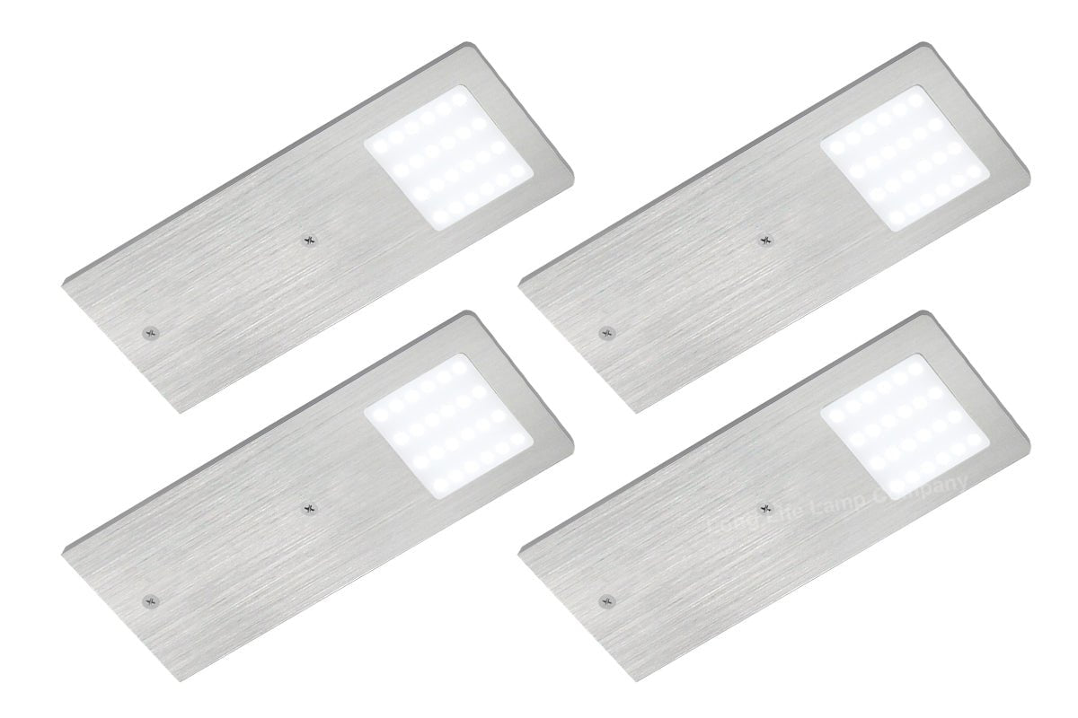 20w LED Under Cabinet Kitchen Lights Slim Rectangular Cool White 6500k Kit of 4 - Energy Light Bulbs - Free delivery on all orders