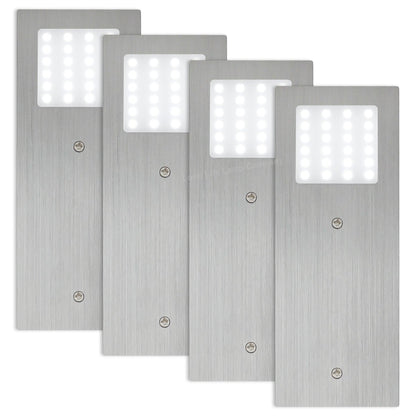20w LED Under Cabinet Kitchen Lights Slim Rectangular Cool White 6500k Kit of 4 - Energy Light Bulbs - Free delivery on all orders