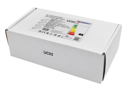 20w LED Under Cabinet Kitchen Lights Slim Rectangular Warm White 3000k Kit Of 4 - Energy Light Bulbs - Free delivery on all orders