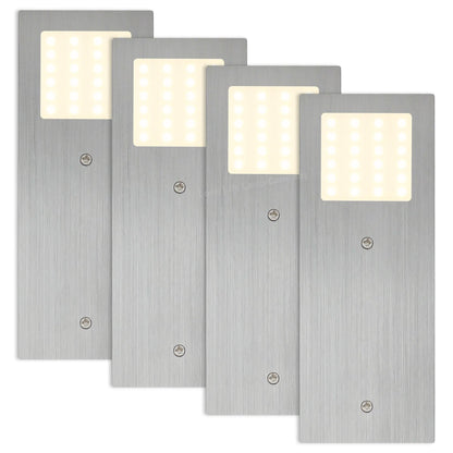 20w LED Under Cabinet Kitchen Lights Slim Rectangular Warm White 3000k Kit Of 4 - Energy Light Bulbs - Free delivery on all orders