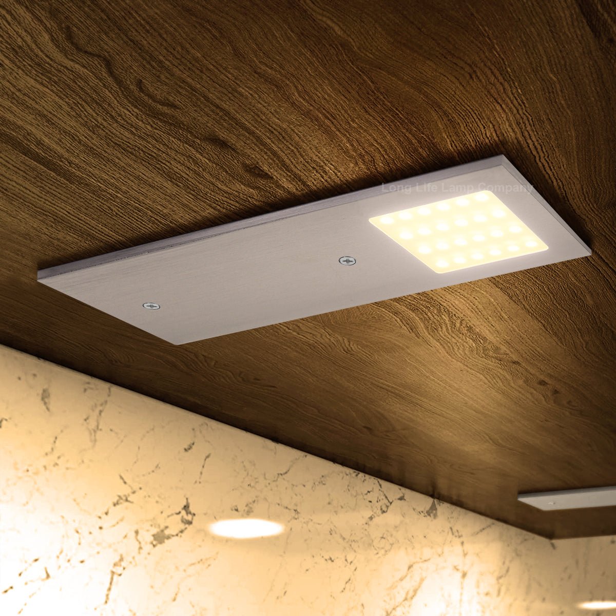 20w LED Under Cabinet Kitchen Lights Slim Rectangular Warm White 3000k Kit Of 4 - Energy Light Bulbs - Free delivery on all orders