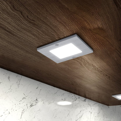 20W LED Under Cabinet Kitchen Lights Slim SQUARE Cool White 6500K Kit of 4 - Energy Light Bulbs - Free delivery on all orders