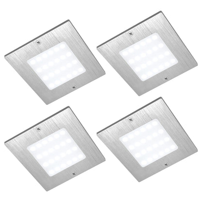 20W LED Under Cabinet Kitchen Lights Slim SQUARE Cool White 6500K Kit of 4 - Energy Light Bulbs - Free delivery on all orders