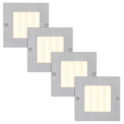 20W LED Under Cabinet Kitchen Lights Slim SQUARE Warm White 3000K Kit Of 4 - Energy Light Bulbs - Free delivery on all orders