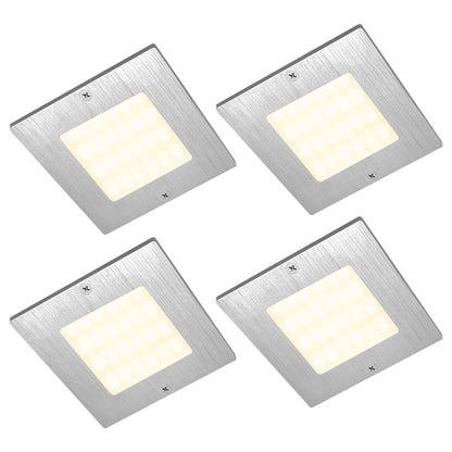 20W LED Under Cabinet Kitchen Lights Slim SQUARE Warm White 3000K Kit Of 4 - Energy Light Bulbs - Free delivery on all orders
