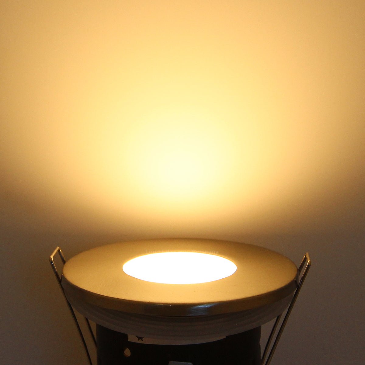 240v Brushed Nickel Bathroom Fire Rated Downlight IP65 GU10 - Energy Light Bulbs - Free delivery on all orders
