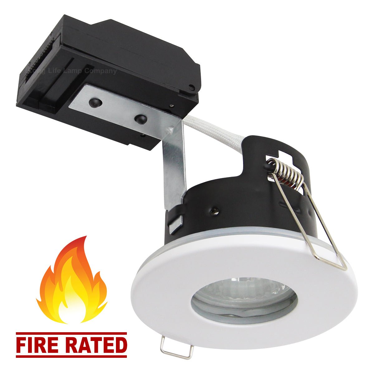 240v White Bathroom Shower Fire Rated Downlight IP65 GU10 - Energy Light Bulbs - Free delivery on all orders