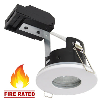 240v White Bathroom Shower Fire Rated Downlight IP65 GU10 - Energy Light Bulbs - Free delivery on all orders