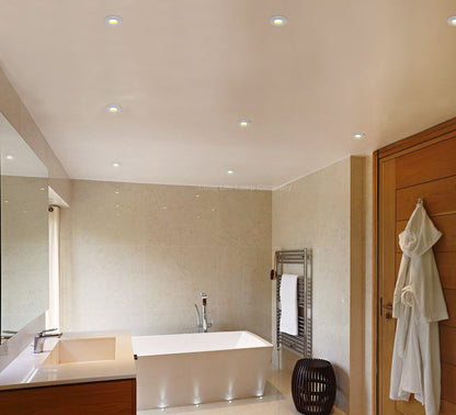 240v White Bathroom Shower Fire Rated Downlight IP65 GU10 - Energy Light Bulbs - Free delivery on all orders