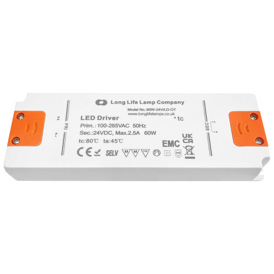 24V LED Driver Power Supply Transformer Low Voltage 60W - Energy Light Bulbs - Free delivery on all orders