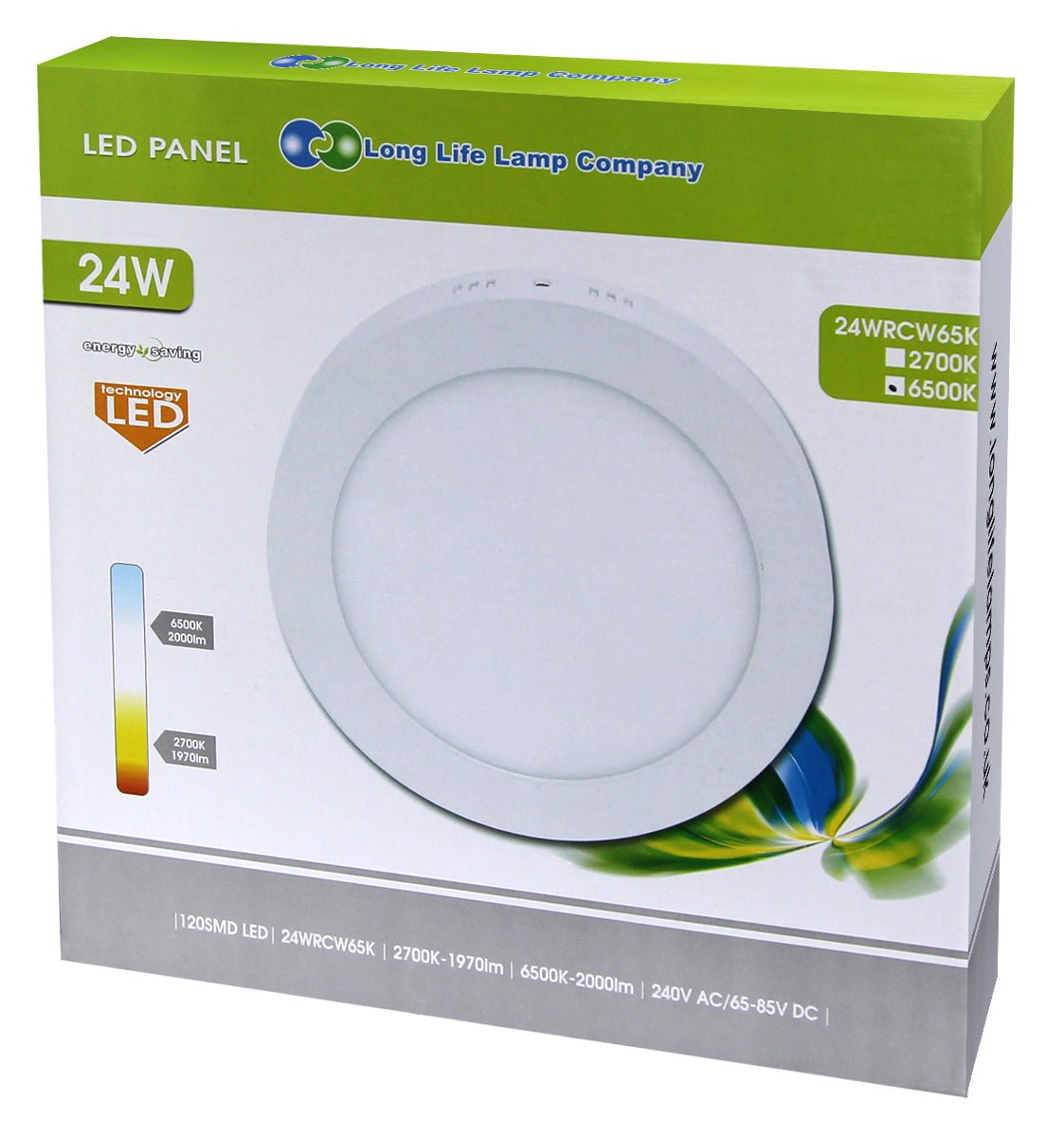 24w LED Round Surface Mount Ceiling Panel Light 6500K - Energy Light Bulbs - Free delivery on all orders