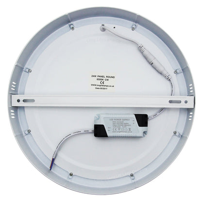 24w LED Round Surface Mount Ceiling Panel Light 6500K - Energy Light Bulbs - Free delivery on all orders