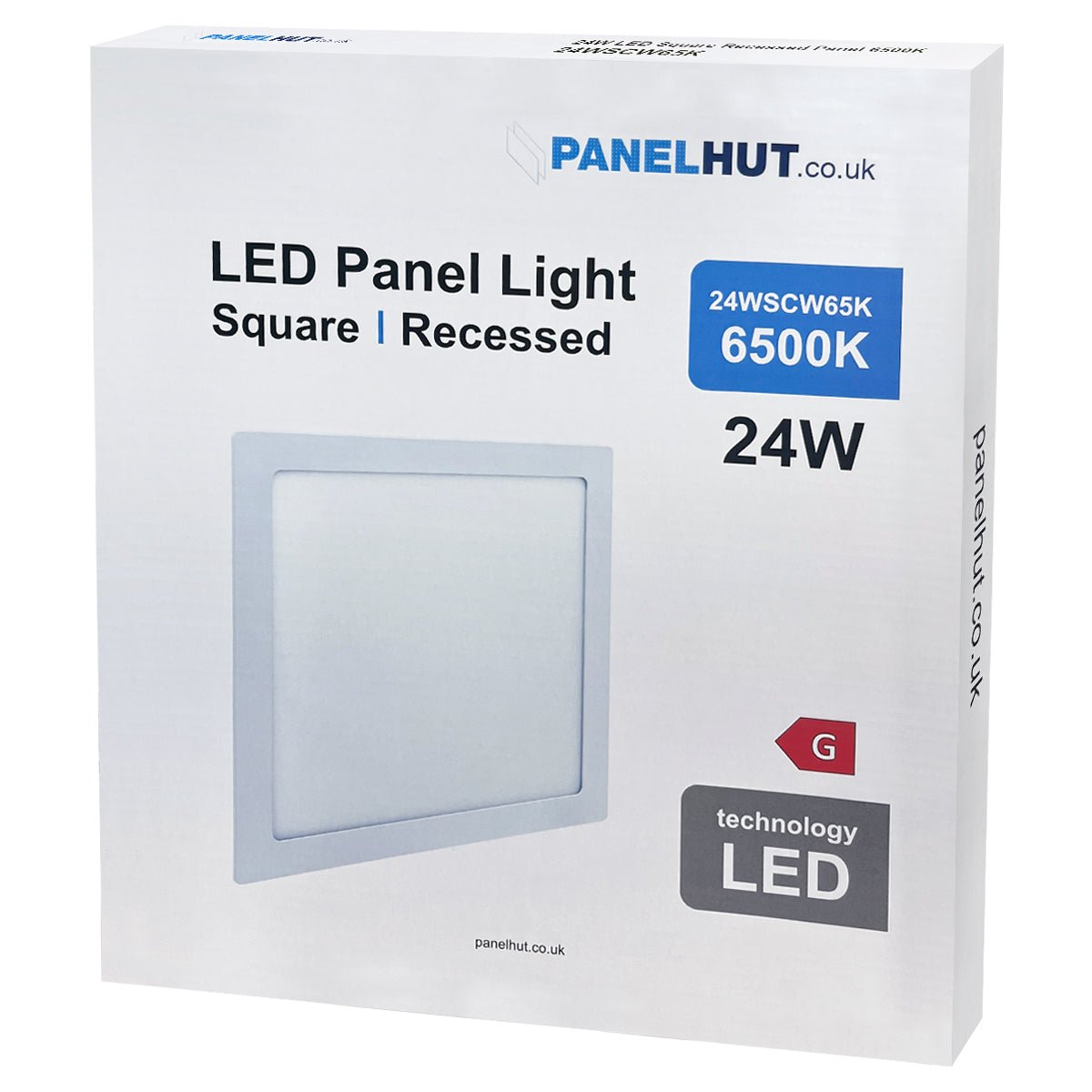 24w LED Square Recessed Ceiling Flat Panel Ultra slim Cool White 300mm x 300mm - Energy Light Bulbs - Free delivery on all orders