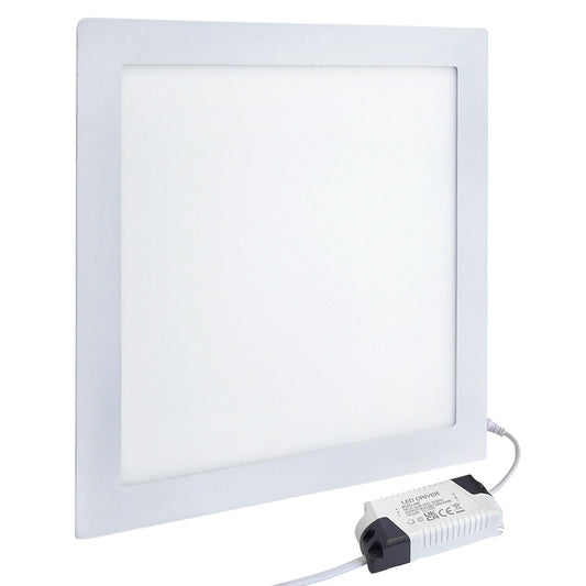 24w LED Square Recessed Ceiling Flat Panel Ultra slim Cool White 300mm x 300mm - Energy Light Bulbs - Free delivery on all orders