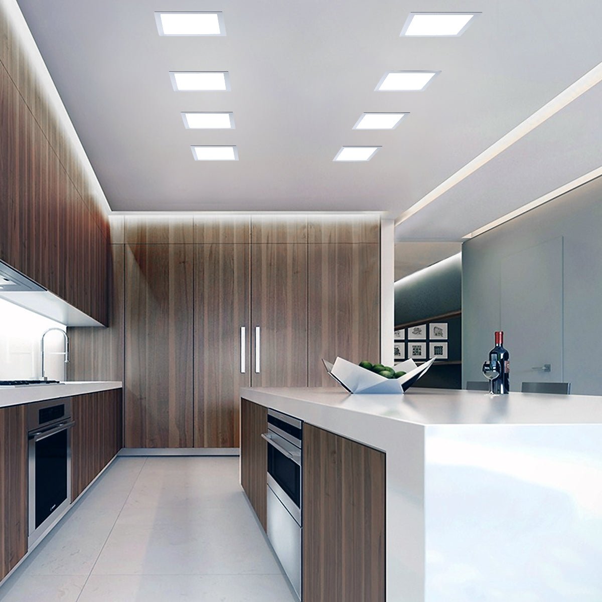 24w LED Square Recessed Ceiling Flat Panel Ultra slim Cool White 300mm x 300mm - Energy Light Bulbs - Free delivery on all orders