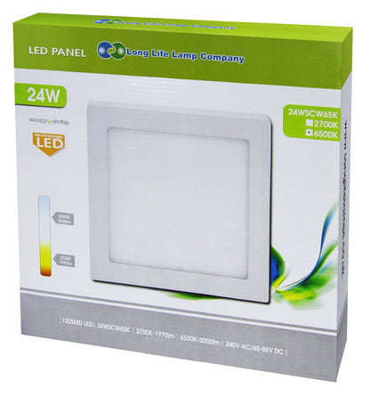 24w LED Square Surface Mount Ceiling Panel Down Light Cool White 6500K - Energy Light Bulbs - Free delivery on all orders