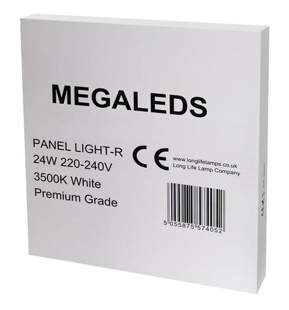 24w Round LED Ceiling Light Recessed Panel Flat Warm White - Energy Light Bulbs - Free delivery on all orders