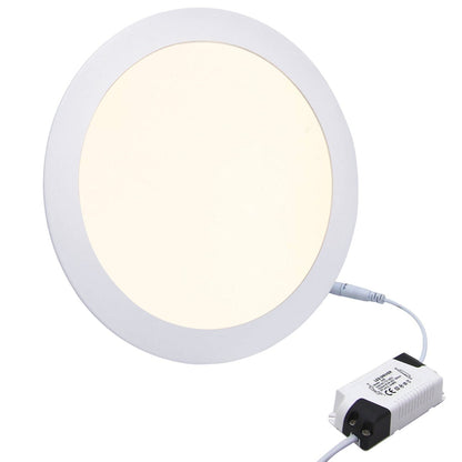 24w Round LED Ceiling Light Recessed Panel Flat Warm White - Energy Light Bulbs - Free delivery on all orders