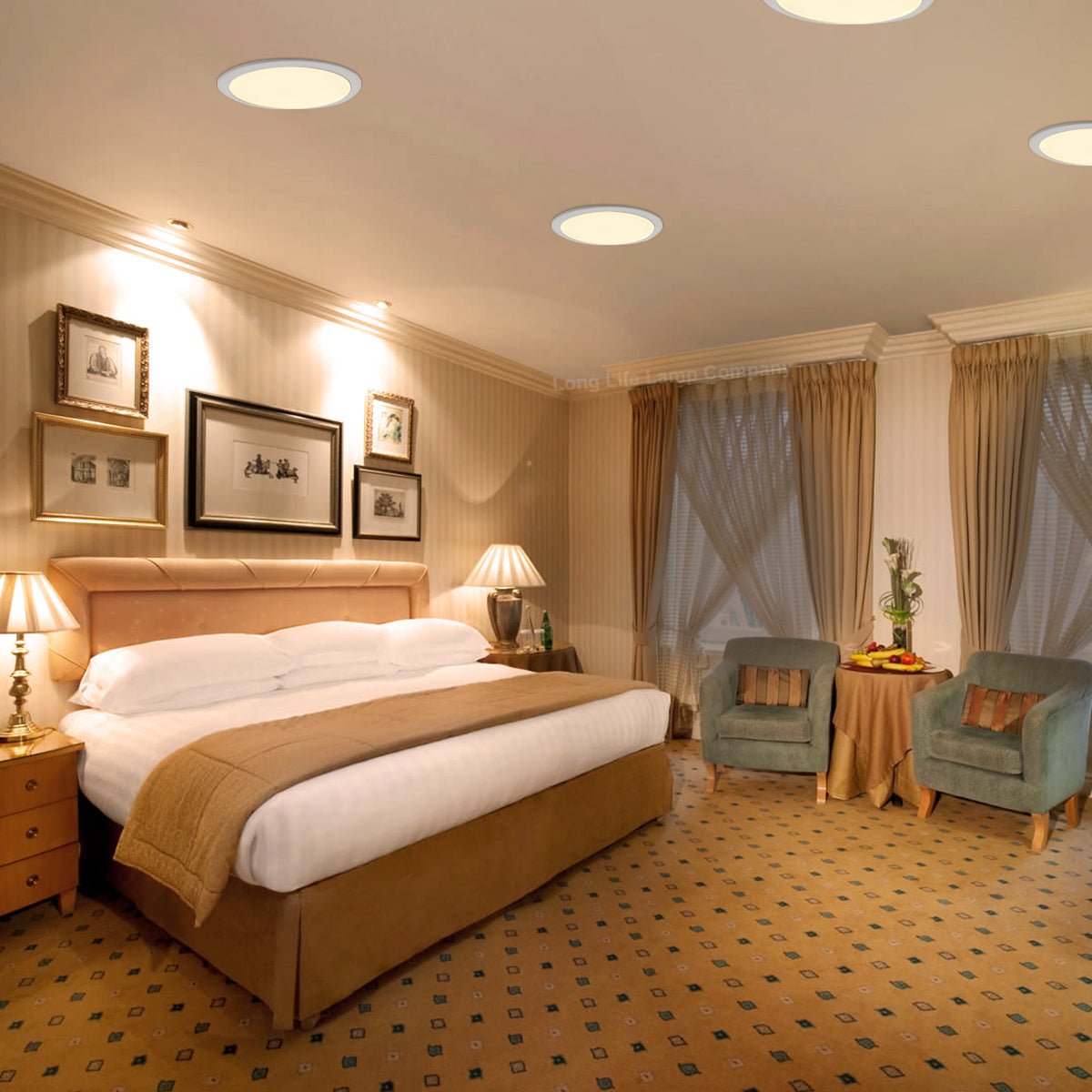 24w Round LED Ceiling Light Recessed Panel Flat Warm White - Energy Light Bulbs - Free delivery on all orders