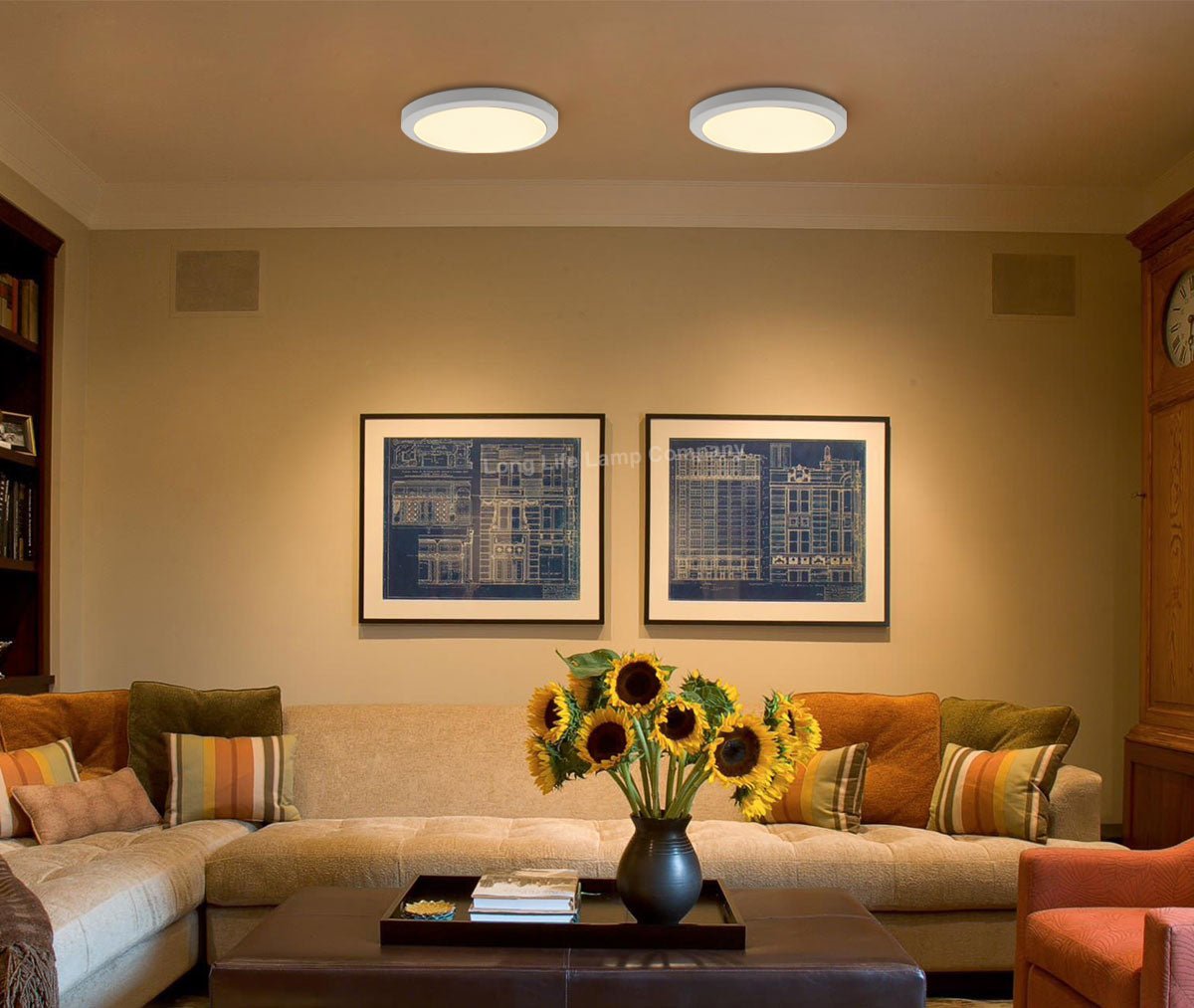 24w Round LED Ceiling Light Surface Mount Panel Warm White - Energy Light Bulbs - Free delivery on all orders