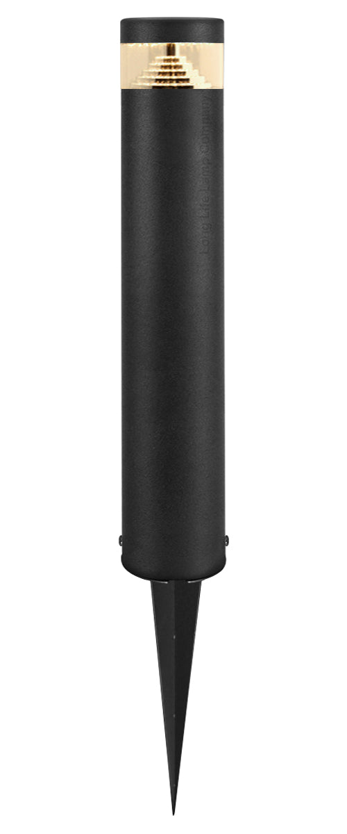 3w Black LED Bollard Post Ground Spike Light Warm White ZLC302WW