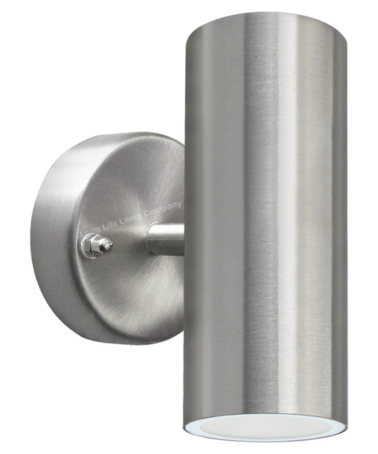 8w Modern Outdoor LED Stainless Steel Double Wall Light Cool White ZLC312
