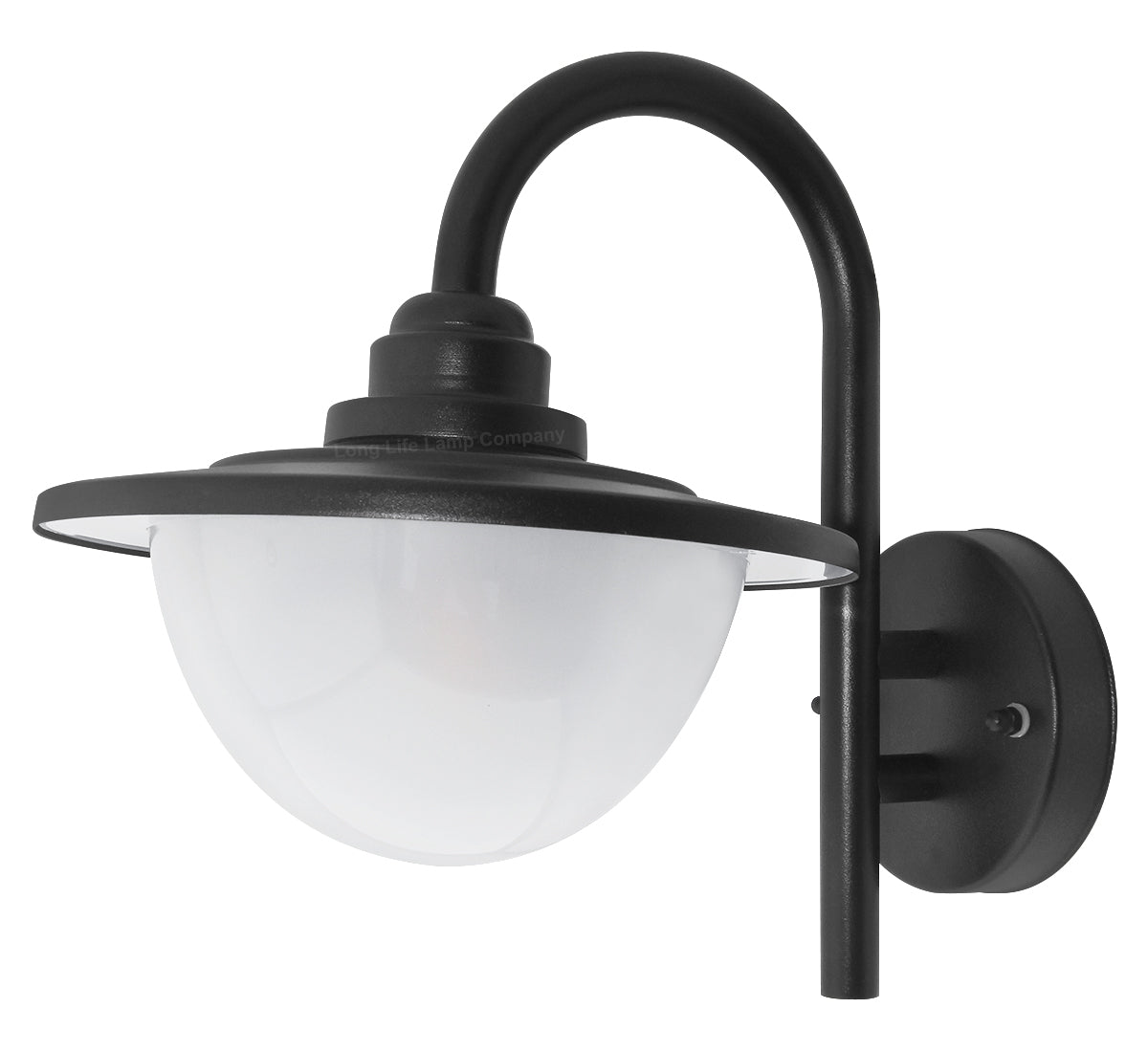  7w Outdoor Garden LED Wall Light Lantern Shade Black with Opaque Cover ZLC317