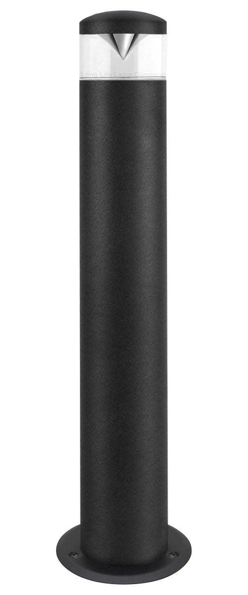 LED Black Bollard Outdoor Garden Light ZLC303K with 5w GU10 CW