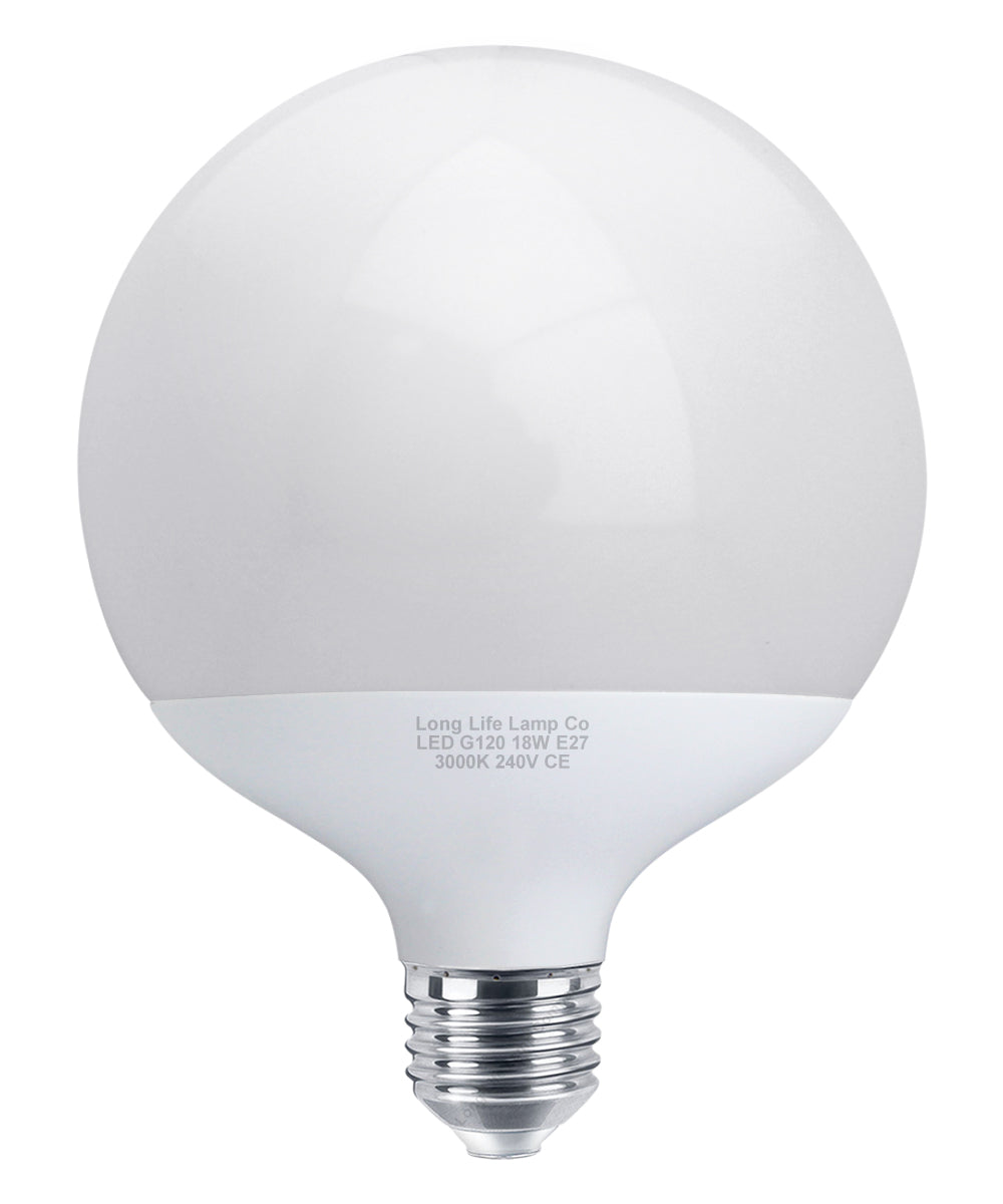 18w Round LED Globe Bulb E27 Edison Screw Base Warm White Equivalent to 162w