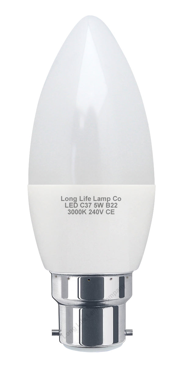 5w Frosted Cover LED Candle Warm White 3000K