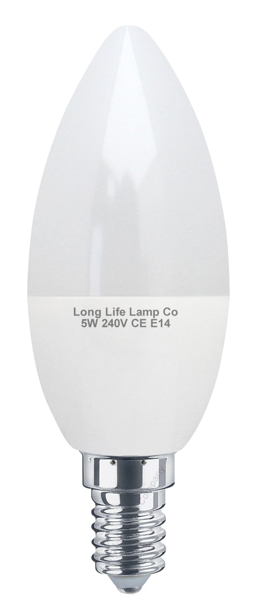 5w Frosted Cover LED Candle Warm White 3000K