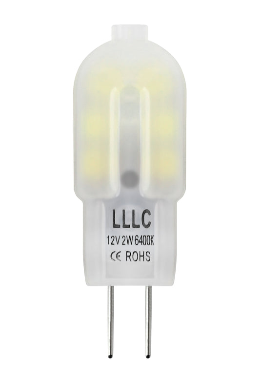G4 12v LED Bulb 2w Equivalent 20w Replaces Halogen Capsule Frosted Cover Cool White