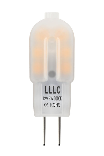 G4 12v LED Bulb 2w Equivalent 20w Replaces Halogen Capsule Frosted Cover Warm White 