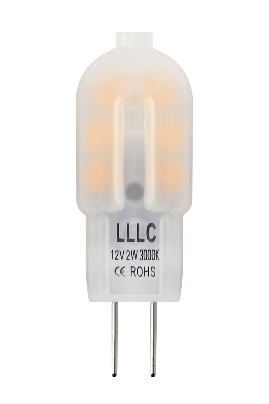 G4 12v LED Bulb 2w Equivalent 20w Replaces Halogen Capsule Frosted Cover Warm White 