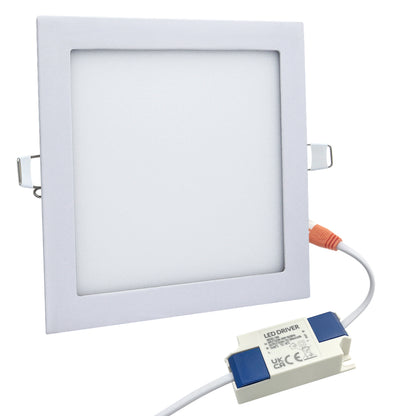 18w LED Square Recessed Ceiling Panel White 4000K - Free delivery on all orders