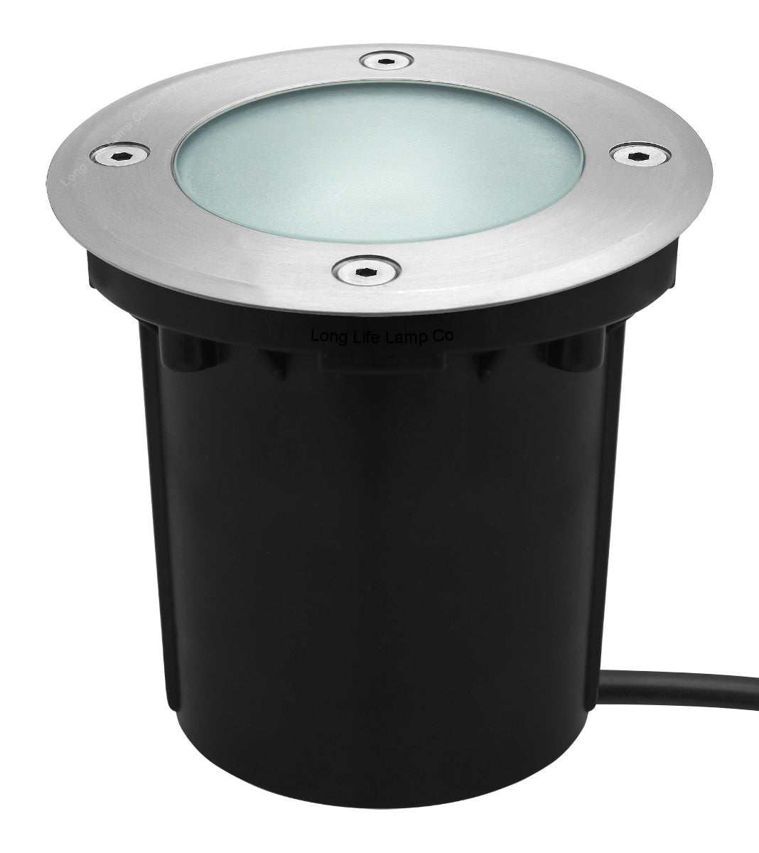 10w Outdoor Ground Walkover Light Round Cool White Brushed Chrome GL01CW