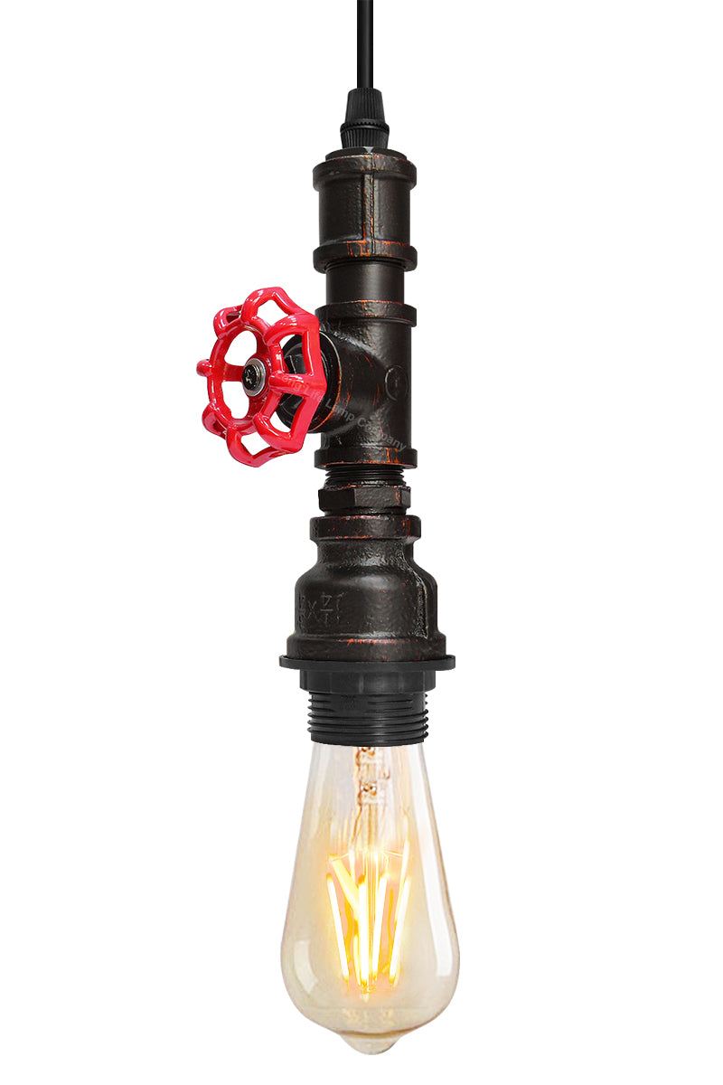 Industrial Pendant Light Rustic Metal Vintage Water Pipe Ceiling Light M0157 with 4W ST58