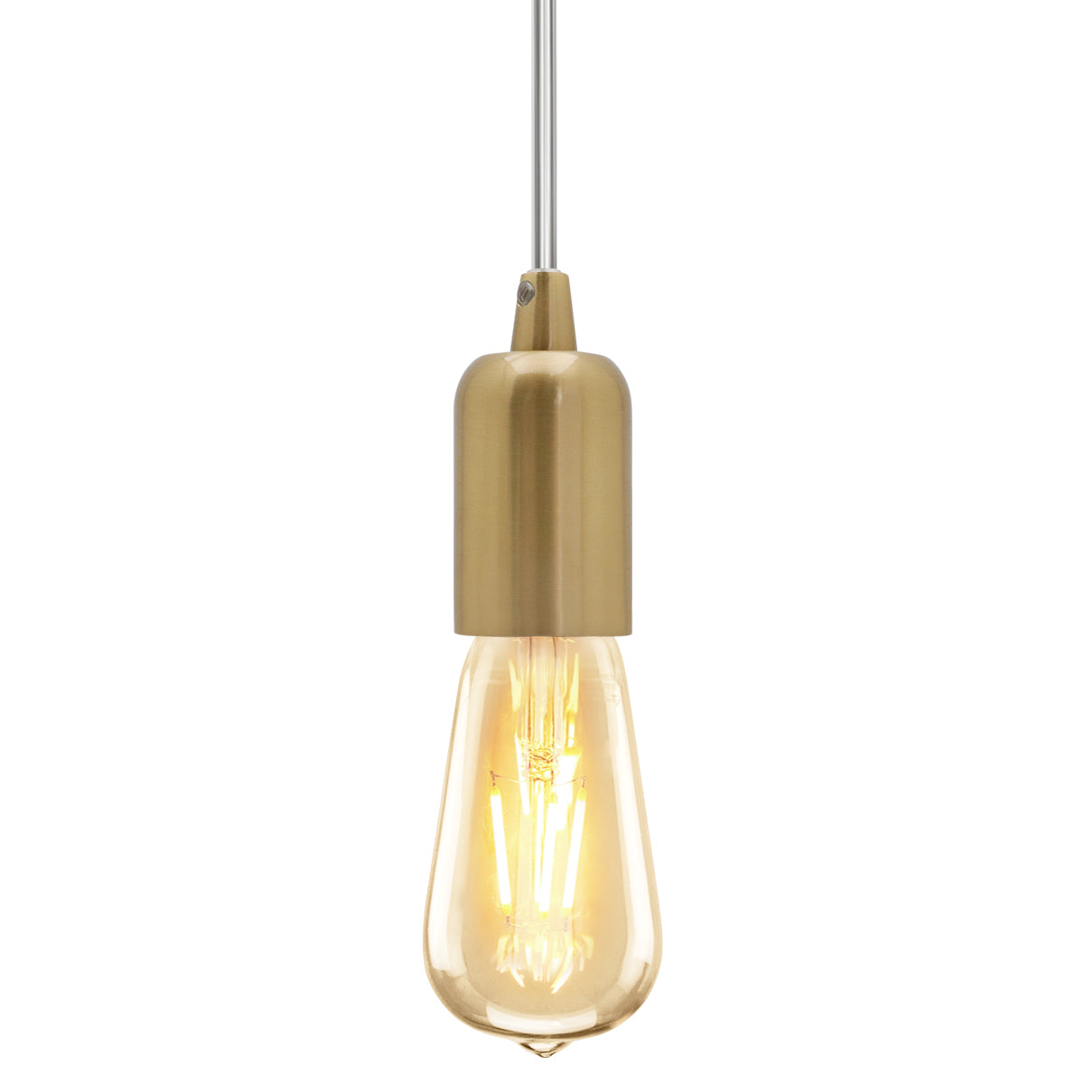 Ceiling Rose Pendant E27 Fitting Brass Flex Hanging Lamp Holder Kit