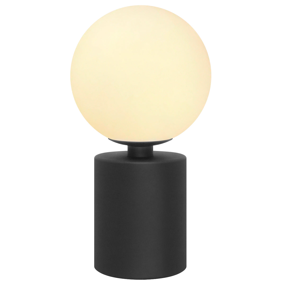 Retro Black Table Lamp Jade Frosted Globe Opaque Glass Shade T512