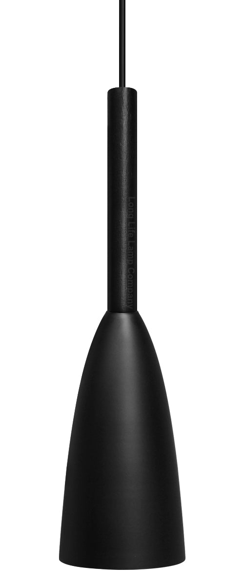 Modern Scone Ceiling Pendant Light Black Metal Slim Lampshade Contemporary M0128 with 7w E14 Candle CW - Free delivery on all orders