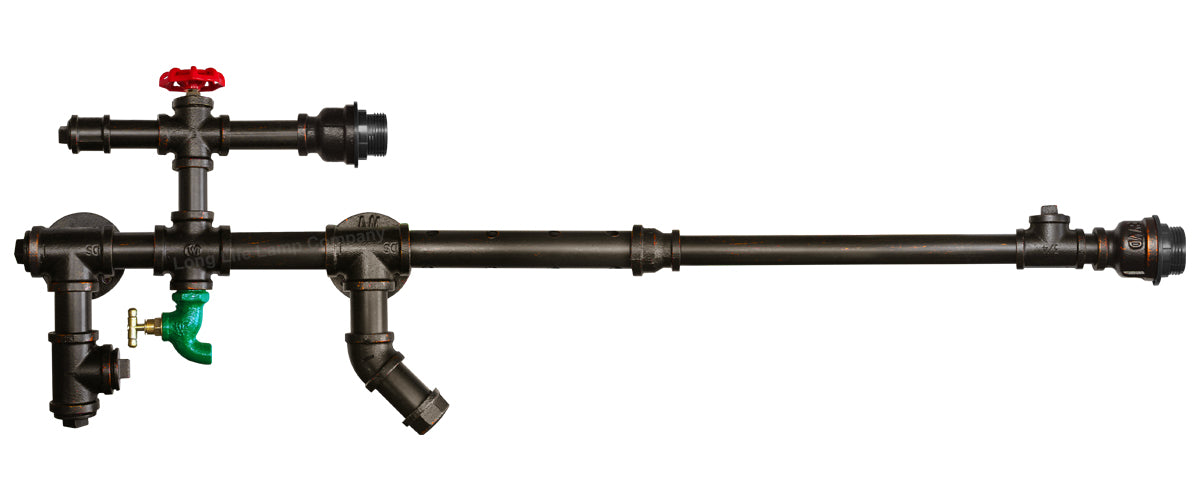 Steampunk Rifle Wall Light E27 LED 60W Industrial with 2w T30 & 4w T45