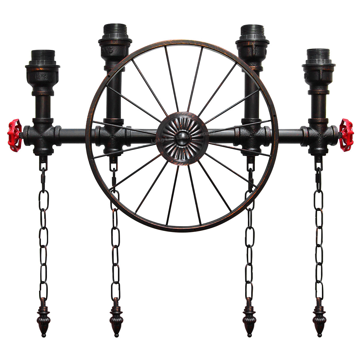 Steampunk Nautical Wheel Wall Light E27 4x60W