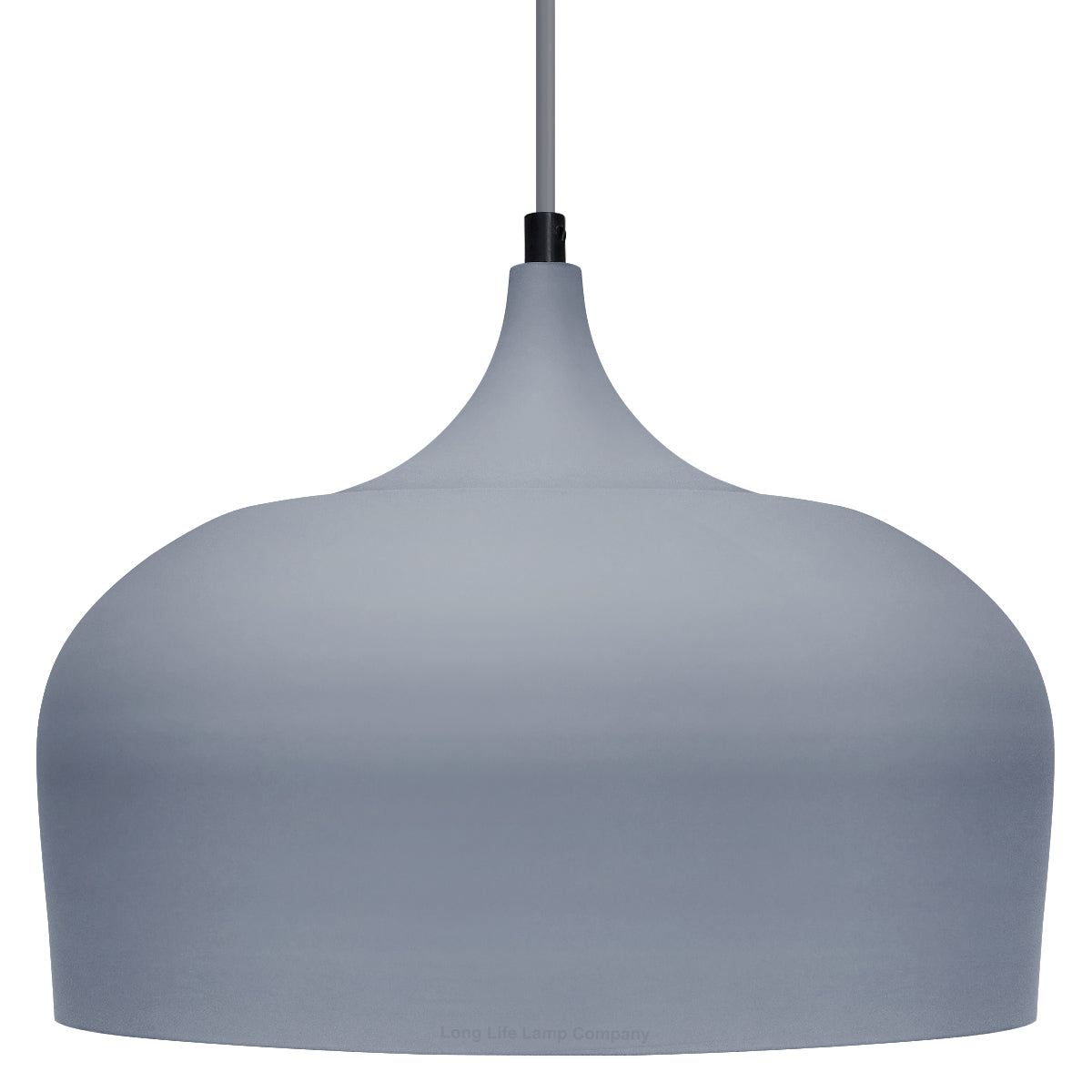 Modern Grey Pendant Light E27 60W Dome Shade - Free delivery on all orders