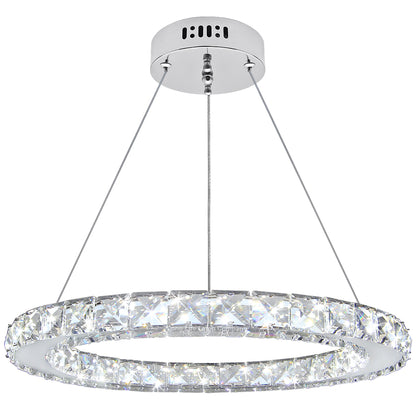 Modern Round Chandelier LED Ring Pendant Ceiling Light Cool White M0170