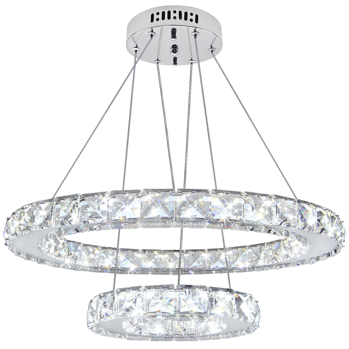 Modern Round Chandelier LED Ring Pendant Ceiling Light Cool White M0171