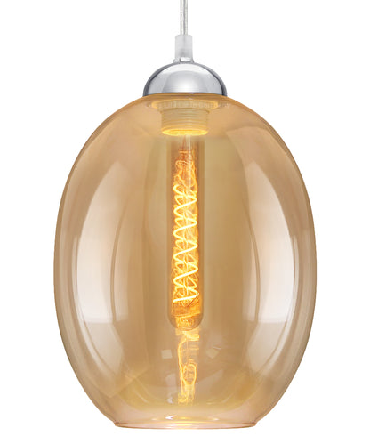 Modern Vintage Oval Glass Ceiling Pendant Light M0196