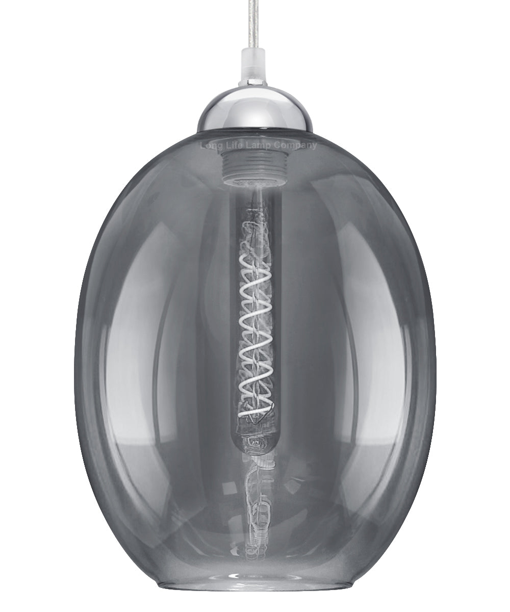 Modern Vintage Oval Glass Ceiling Pendant Light M0197