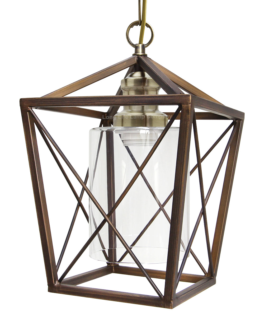 Vintage Antique Brass Lantern Ceiling Pendant Light M0200